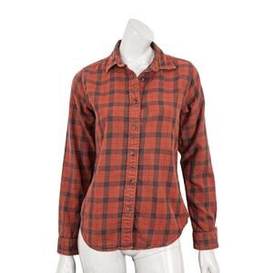 CC Filson Co Button up alaskan Shirt in Brick Red Plaid Size Small